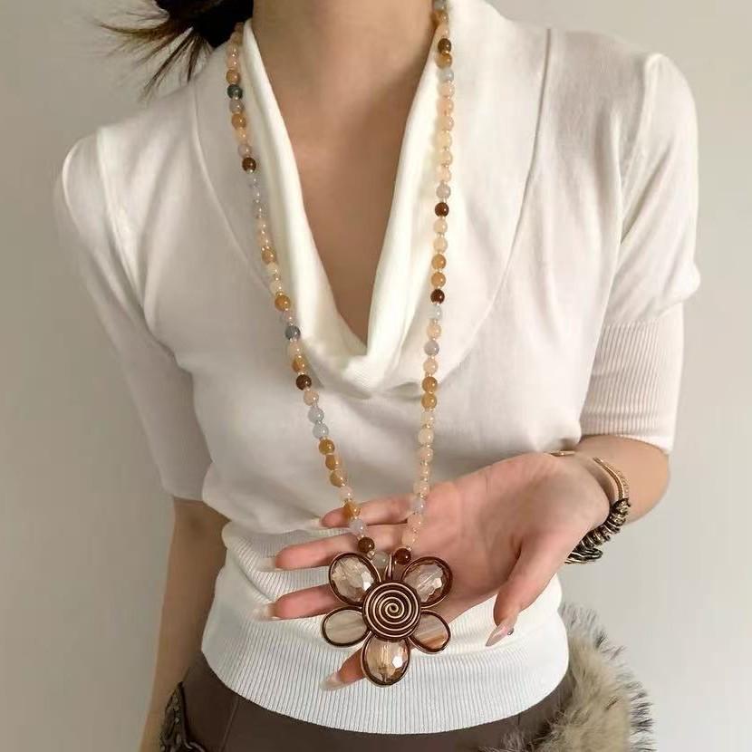 Y2K Spicy Girl Dark Star Leather Choker Necklace - Pure Desire Clavicle Chain