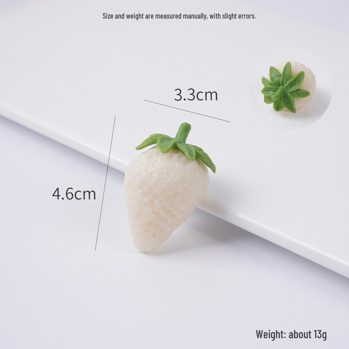 

White Strawberry Cream Simulation Keychain: Photography Prop & Display Model