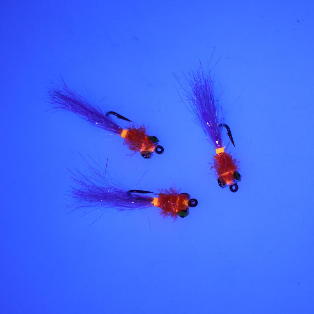 4PCS Dumbbell Eyes Clouser Minnow Fly Lures Weighted Sinking Streamer Flies with Glitter Flash Tail for Freshwater Bass Trout Predator Fish