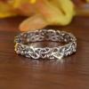 Huitan Vintage Celtic Knot Band Ring for Women Hollow Wedding Statement Finger Jewelry Elegant Fashion Party Daily AccessoriesGood Product