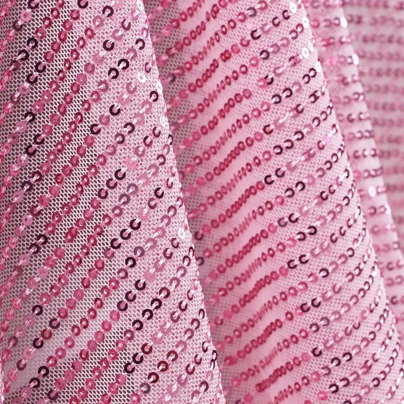 Wide 130cm Mesh Micro Stretch Small Sequins Clothing Fabric for DIY Sewing Clothing Dress Wedding Dresses Party Tablecloth Cloth