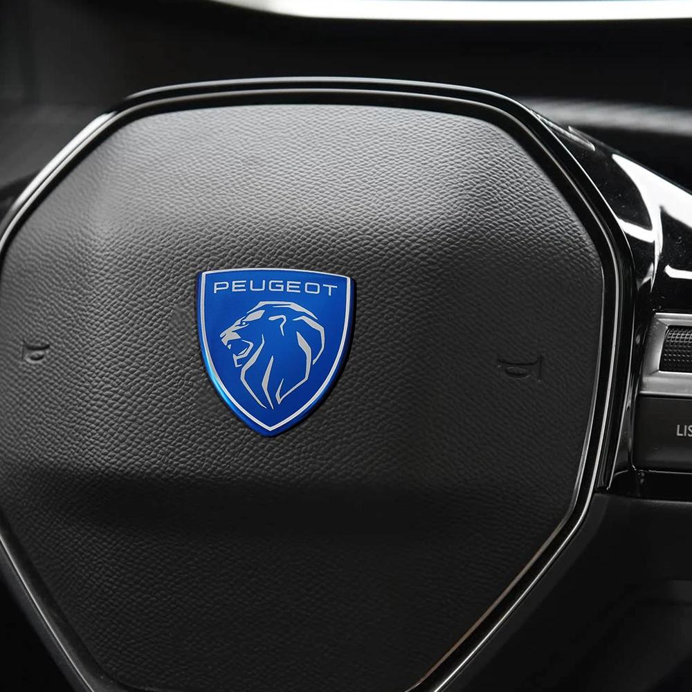 Autoaufkleber 2025 Heiß Für Peugeot 207 3008 206 208 308 5008 407 508 307 4008 2008 1 Stück Auto Lenkrad Mittelabdeckung Emblem
