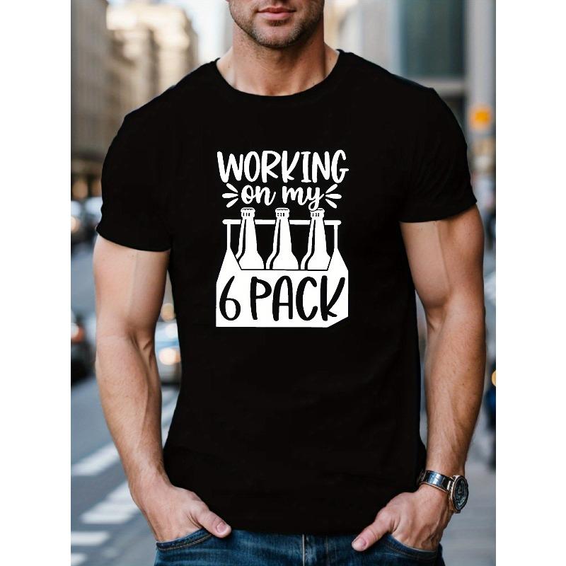 

European Size Men S Graphic T-Shirt - Relaxed Fit Short Sleeve Tee Featuring a Geometric Pattern 4XL чорний