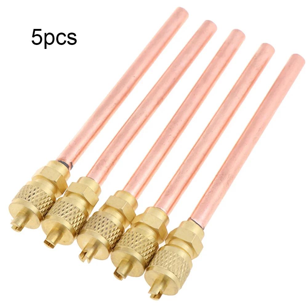 5PCS Air Conditioning Refrigeration Filling Valve Accessories for Leak Detection Pressure Testing and Vacuum Applications
