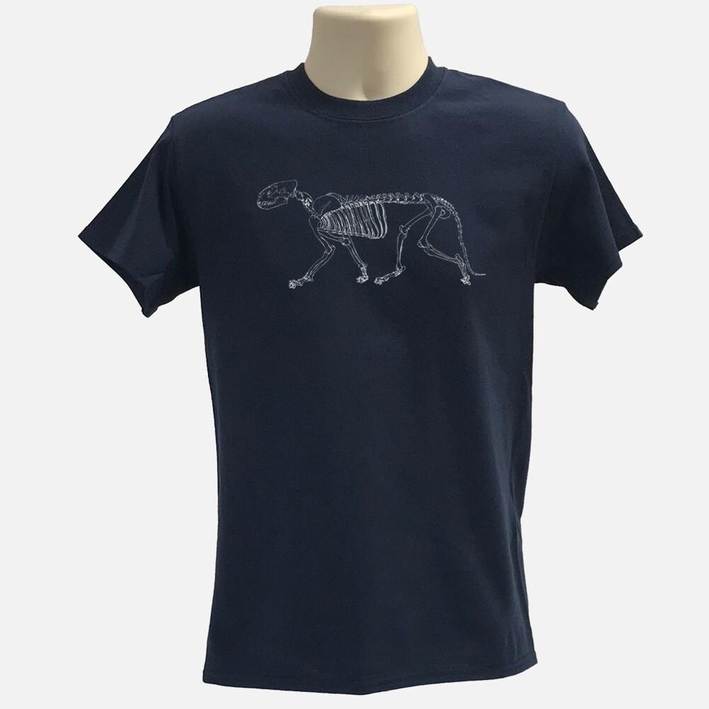 Tiger skeleton Tshirt tiger graphic art 100% organic cotton Tee XL