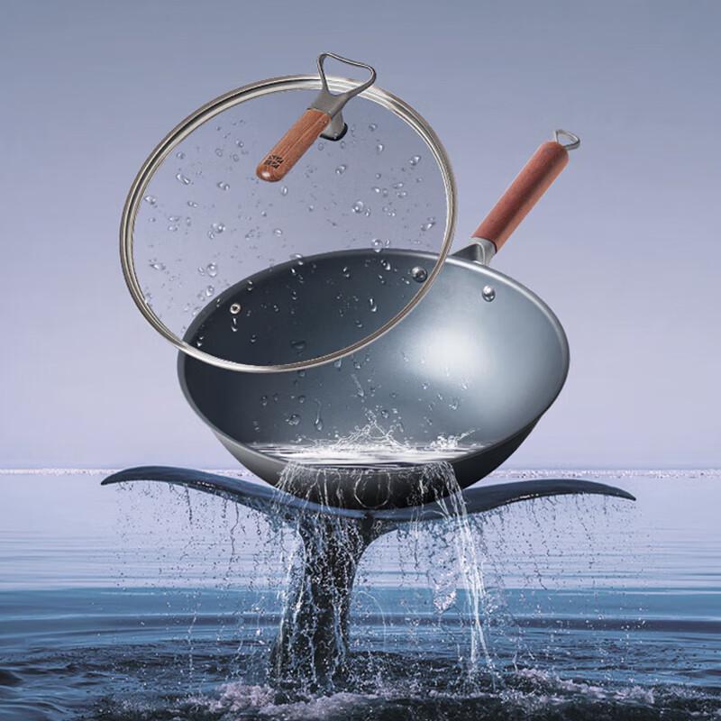 SANHO 0 Coating Micro-Nano Non-Stick Light Iron Wok