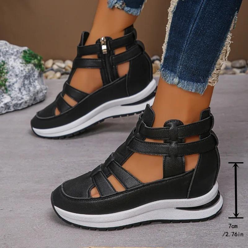 Sandals for Women Fashion Ankle Strappy Casual Beach Sandal Summer New Wedge Heels Sandals for Women Non Slip Platform Sandalias