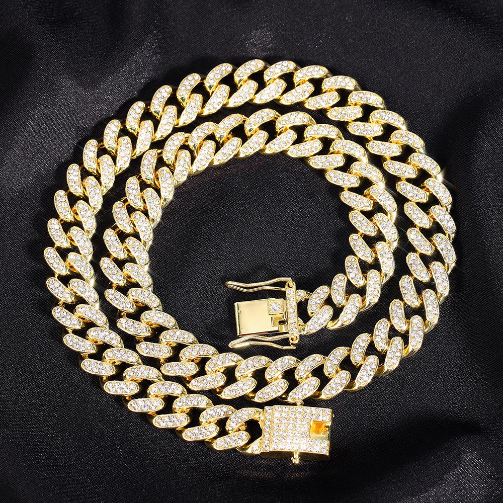 Gold Cuban Chain Diamond Pet Collar & Leash for Cats and Dogs