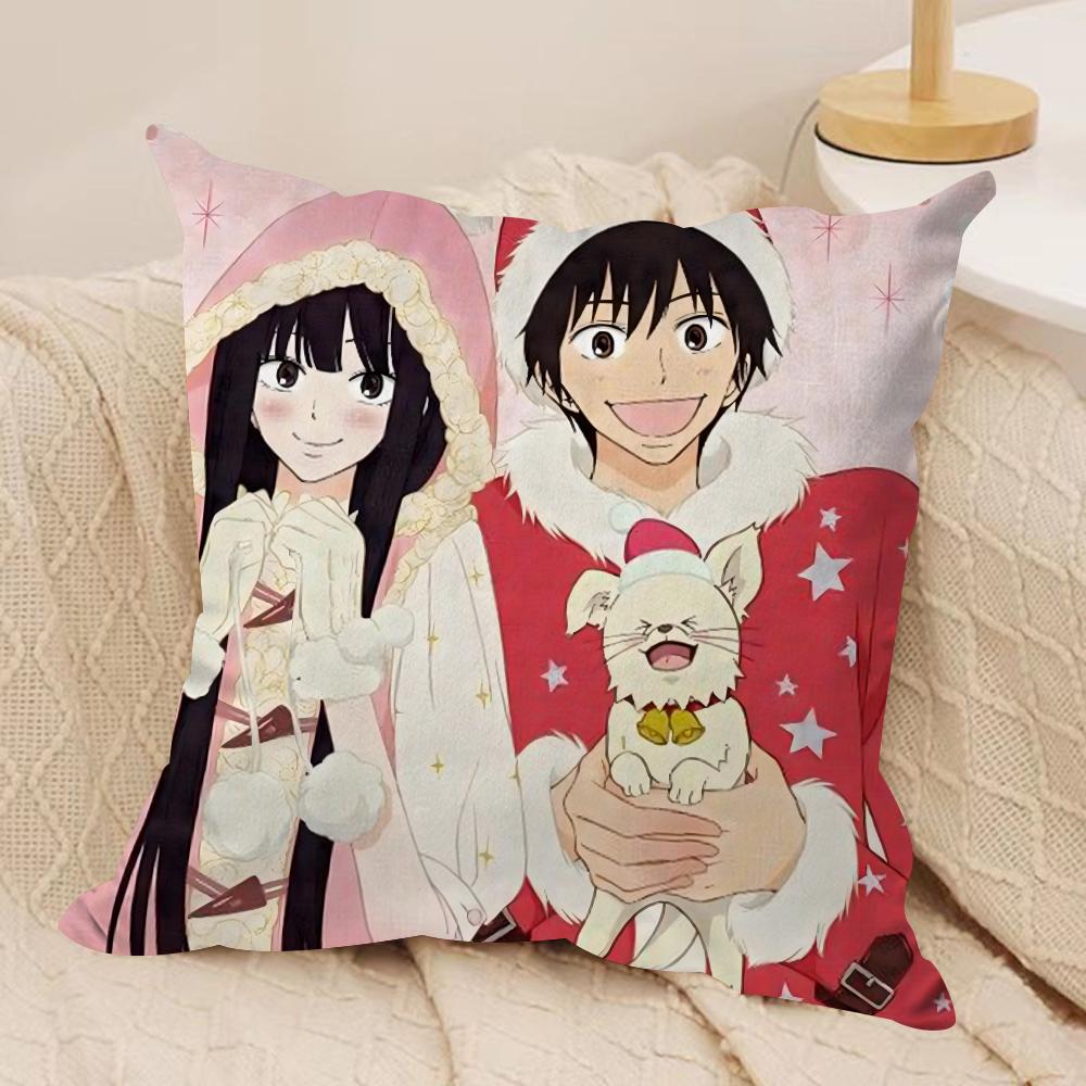 KKimi Ni TTodoke Anime Kissenbezug Weicher Plüschstoff Beidseitig Bedruckter Sofakissenbezug für Alle Jahreszeiten Wohndeko Geschenk