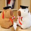 Graduation Stuffed Capybara Toy Commemorative Plush Doll Gift For Exams Students
