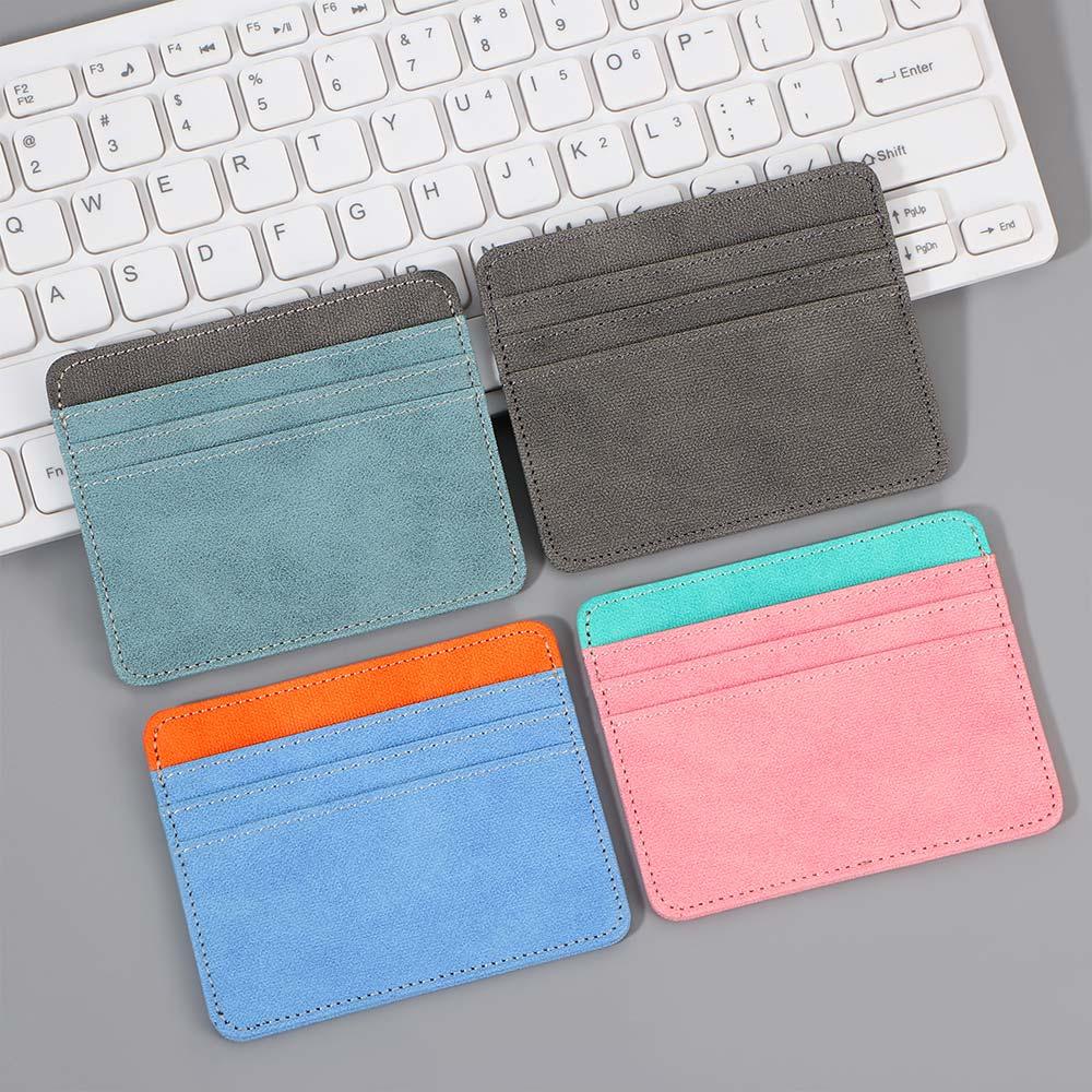 

Men Women PU Leather Purse Portable Wallet Credit Card Holde Blocking Sleeve Card Case 3