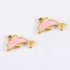 2pcs 6pcs 10pcs Stainless Steel Pendant Enamel Dolphin Charms for DIY Bracelet Jewelry Making Necklce Keychain Pendants Earrings