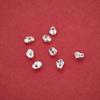 Irregular Geometric S925 Sterling Silver Spacer Beads for DIY Bracelets