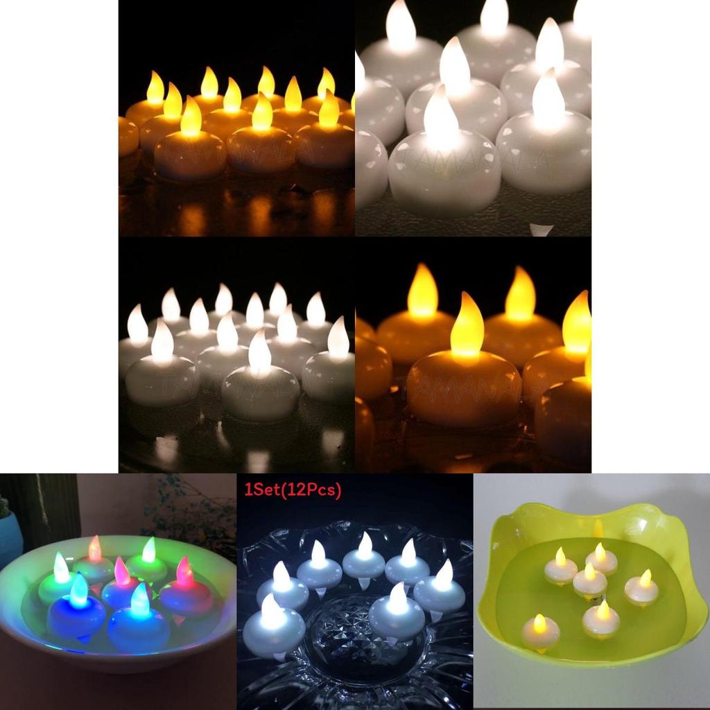 Electronic Wateractivated Led Candle With Realistic Flicker For Indoor Romantic Atmosphere