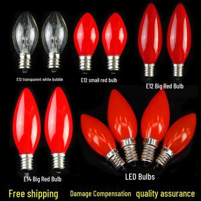 Energy-Efficient E12/E14/E27 Buddha Lotus Candlestick Light Bulbs (Red)