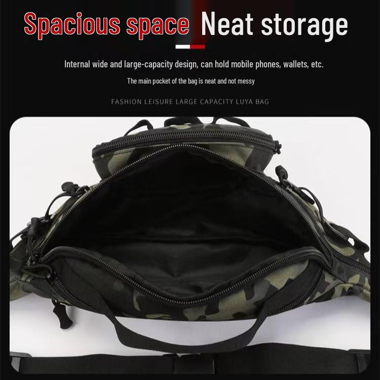 Multi-functional Tactical Crossbody Waist Bag for Men & Women - Outdoor Sports, Casual Fishing, Large Capacity