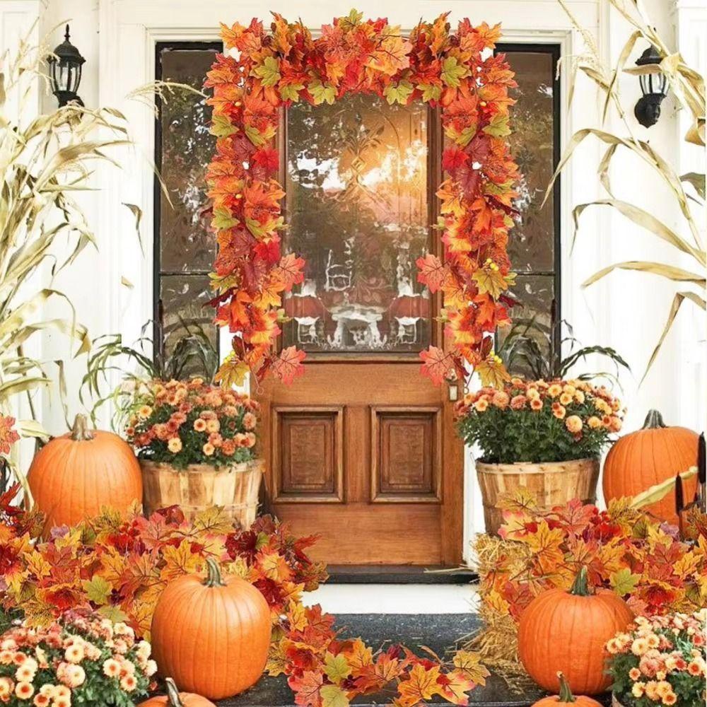 Creative Red Autumn Maple Leaves Realistic Silk Maple Leaves Simulated Maple Leaves Durable Colorful Maple Leaf Plant Decoration