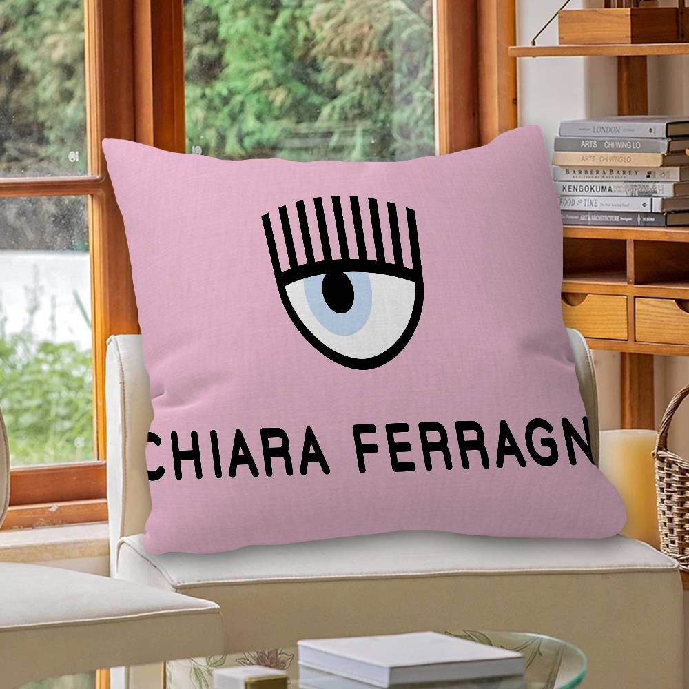Fashion C-Chiara F-Ferragni Cushion Cover Car Throw Pillow Case For Sofa Car Christmas Gift 40x40cm 45x45cm
