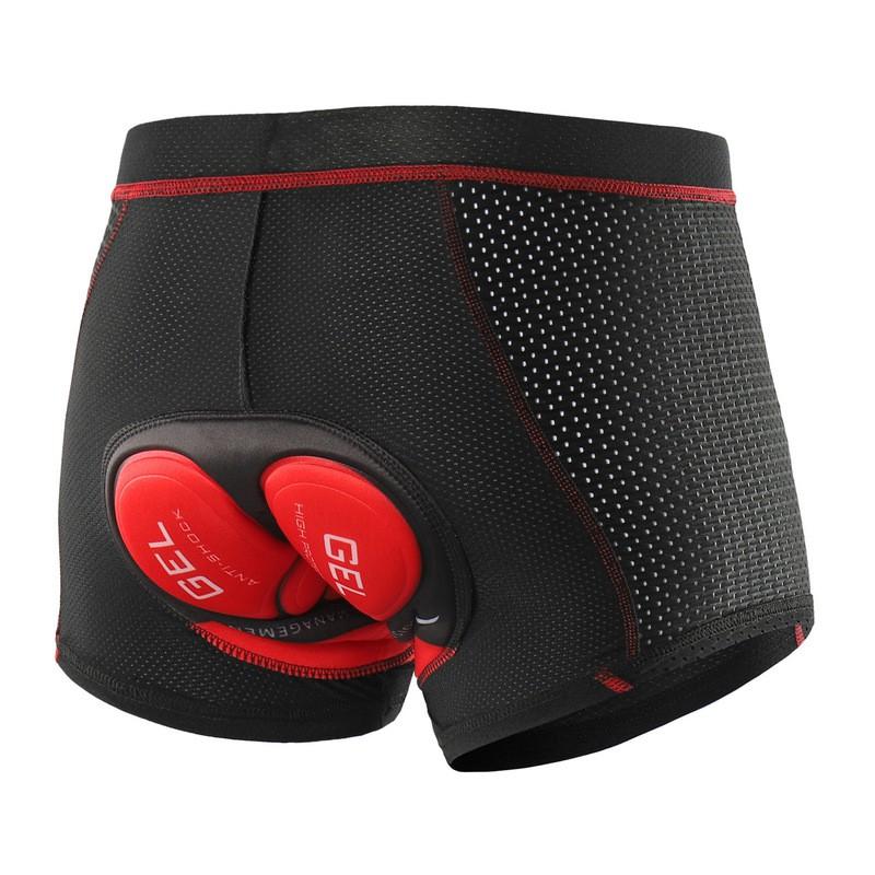 Mens Cycling Shorts With Gel Pad Padding Breathable Quick-Dry Compression Base Layer Road Mountain Bike Riding