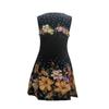 Summer Sleeveless Flower Print Fashion Dress O Neck Loose Casual Simple Floral Elegant A-line Short Party Dresses Sweet Woman Clothing