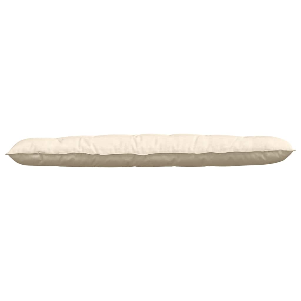 Back Cushion Cream 180 x 50 cm Cord Fabric