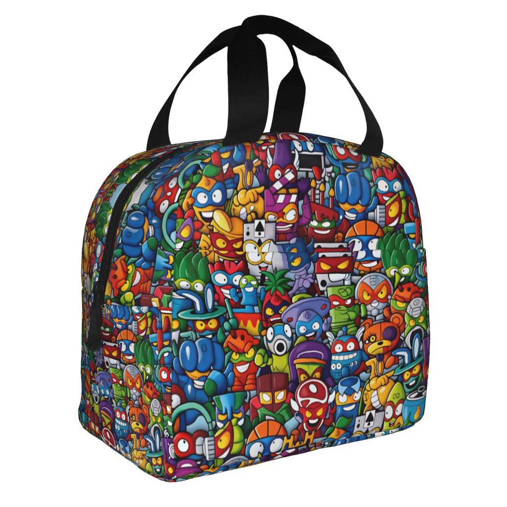 Custom S-Super Z-Zings Cartoon Insulated Lunch Bag for Camping Travel Game Waterproof Thermal Cooler Lunch Box Women Men