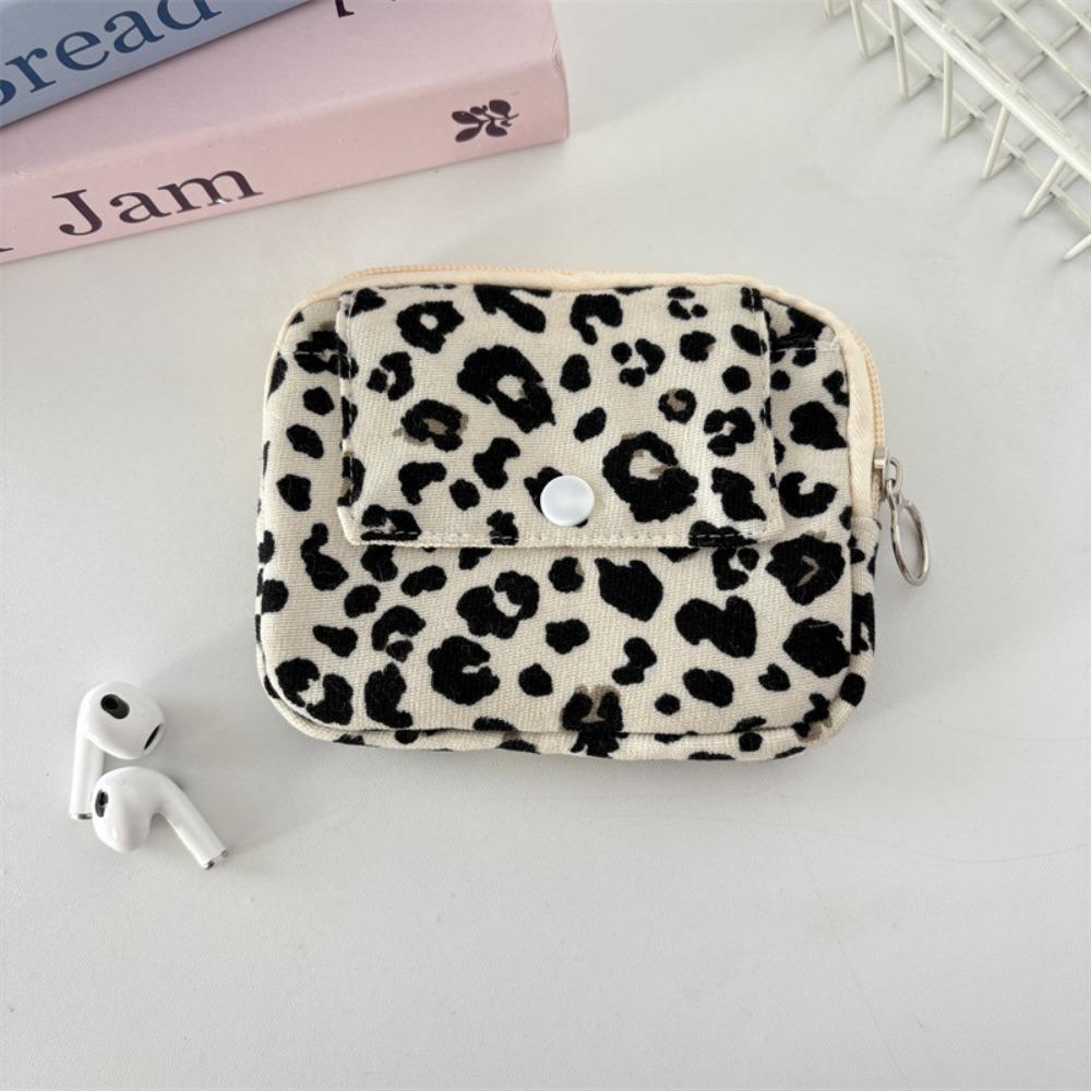 Bow Ethnic Style Coin Purse Polka Dot Small Cosmetic Bag Zipper Pouch Earphone Bag  Travel