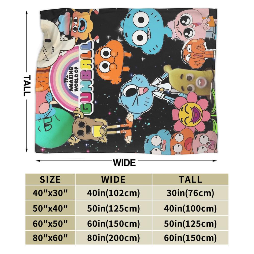 Super Soft Blankets Travel Office The Amazing World Of Gumballs Bedding Throws Flannel Bedspread For Outdoor Sofa Bed Cover