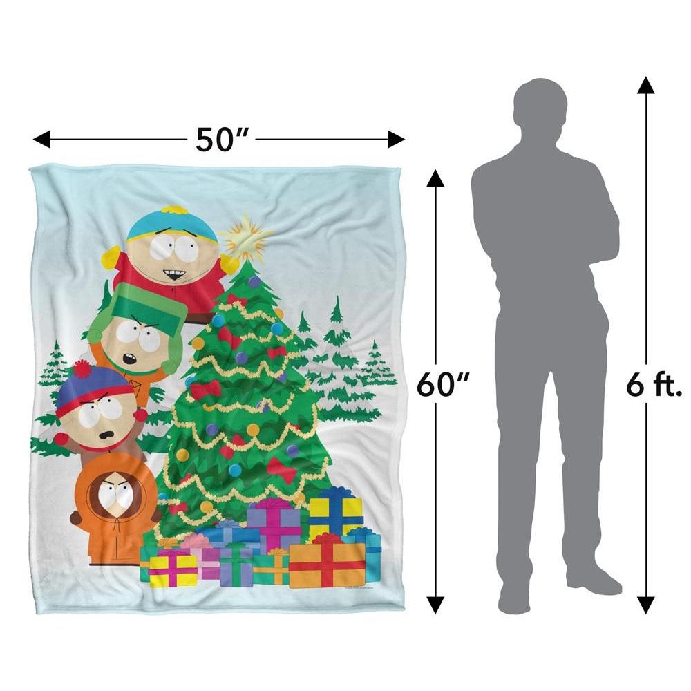 South Park The Boys Decorating Tree Silky Blanket