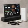 Stazione Meteorologica Wireless con Display a Colori Termometro Interno Esterno Igrometro Digitale Barometro Previsioni per Casa Ufficio