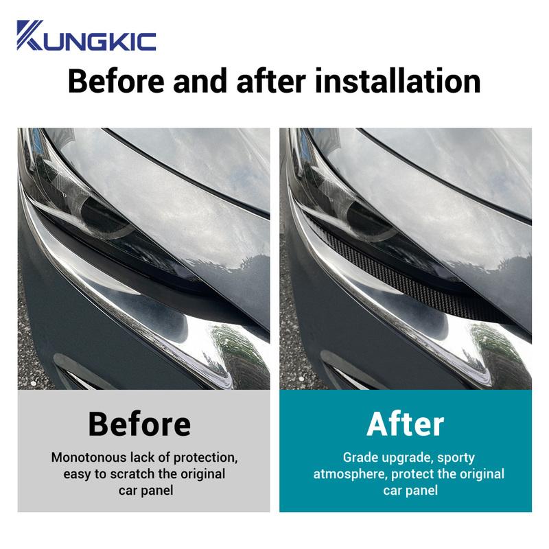 Real Soft Carbon Fiber Sticker For Mazda 3 Axela BP      2024 2025 Car Lamp Eyebrow Decor Trim Accessories