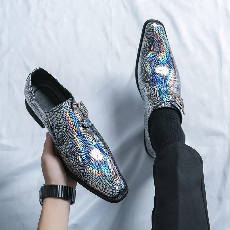 Designer Gentleman Kleid Chelsea Spiegel Lackschuhe für Herren Luxus Hip Hop Monk Strap Loafer Hochzeit Abschlussball Schuhe