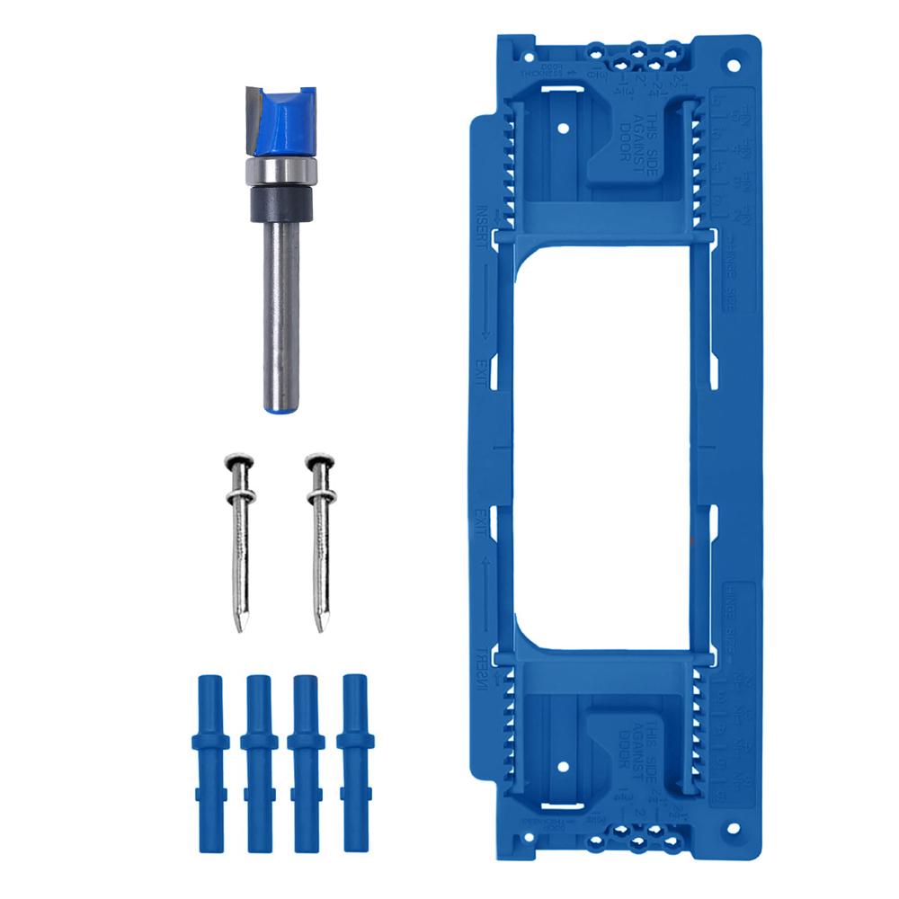 Door Hinge Jig, Door Hinge Template Compatible with 8 Hinge Sizes from 2-1/2" to 6" and 5 Door Thickness from 1-3/8" to 2-1/2"