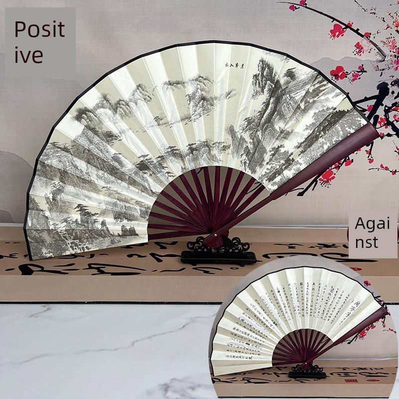 Silk Cloth Fans, Blank Folding Fans, , Custom Drawing and Calligraphy Fans, Men's Chinese Style, Ancient Style, Advertising, Calligraphy Fan, White
