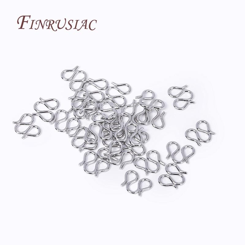 10/20Pcs 18K Gold Plated W Shape Clasps For Jewelry Necklace Clasps Connectors For Bracelets Making DIY Accessories
