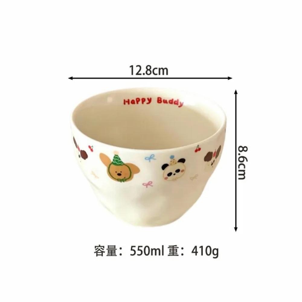 Hand-squeezed Ceramic Deep Plate, Cute Cream-colored Matte Pasta Plate, Salad, Breakfast Plate, Fruit , Vegetable