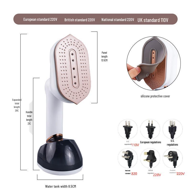 Fer à repasser de voyage portable avec indicateur de température, design pliable