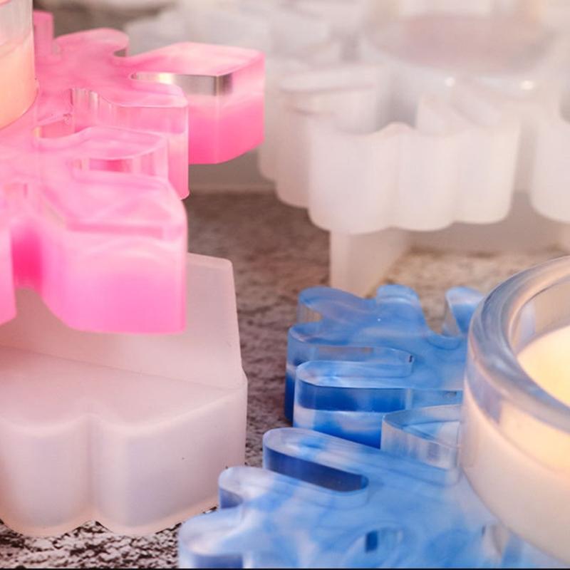 Candlestick Silicone Mold Gypsum Plaster Mold Lipstick Holder Tray Mold for DIY Jewelry Organizer Home Crafts Decor