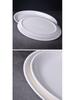 Pure White Oval Ceramic Fish Plate - Extra Large 12/14/16/18 Inch Home Tableware