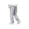 Li Ning Sports Fashion Series Color Block Loose Straight Leg Sports Pants Women Bottoms Flower-Gray AKLT668-1