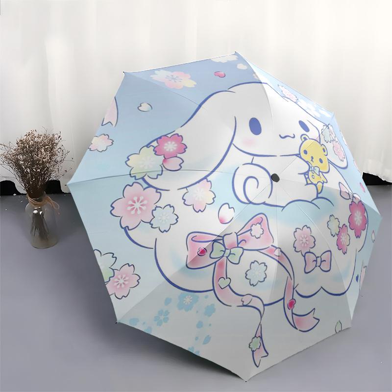 1pc Sakura Cinnamoroll Ideas Automatic Folding Umbrella - 3 Folding Design, Vivid Cartoon Pattern, Suitable for Outdoor Activities, A Gift for Fans In