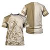 Summer Round Neck 3D Firefighter Print Top Fashionable Casual Short Sleeved Men's T-shirts