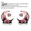 Unique Holiday Party Centerpieces Halloween Dark Style Table Decorations, Acrylic Pink And Black Gothic Centerpiece, Small Craft Gifts Crescent Moon/