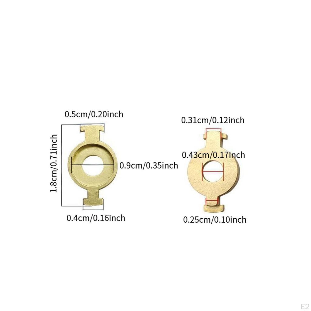 3 Pieces Trumpets Spring Holder Copper Replace Parts Positioning Plate Accessories