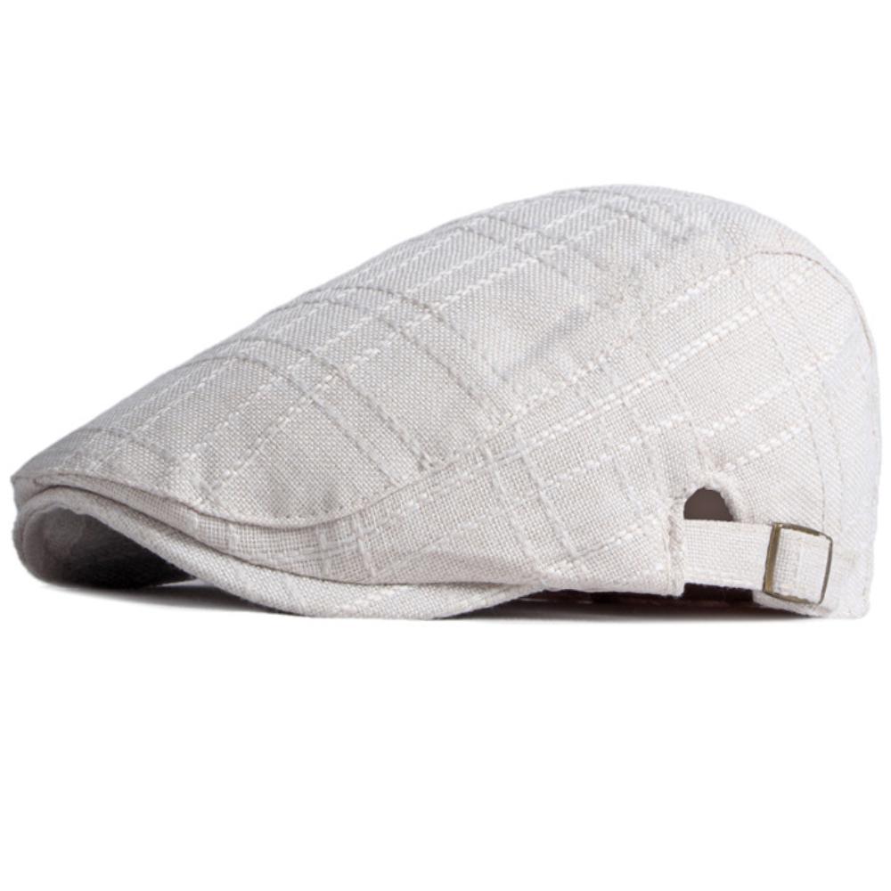 HT3098 Mens Berets Women Breathable Spring Summer Sun Hat Male Female Artist Linen Ivy Flat Cap Male Female Adjustable Beret Cap