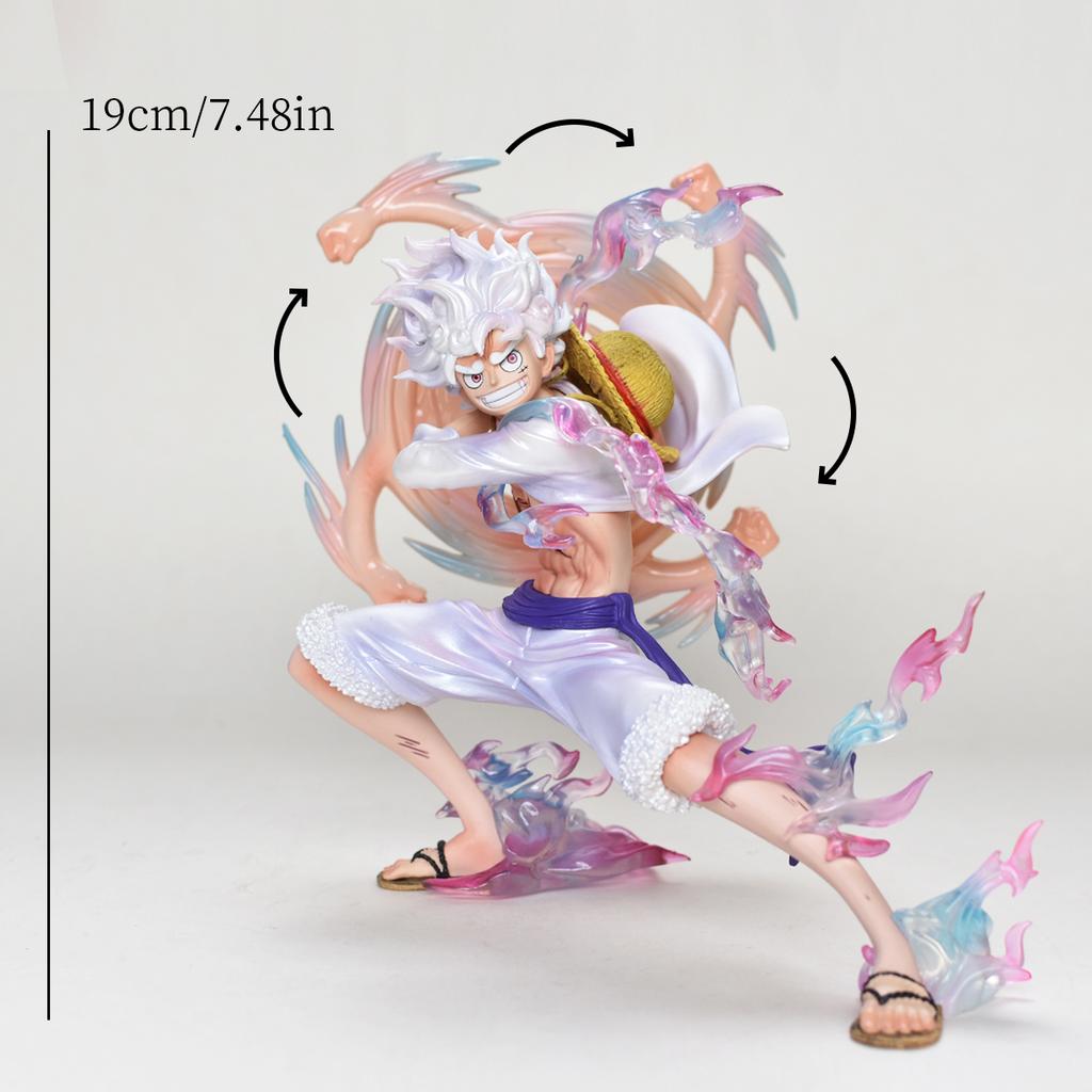 19cm/7.48in Anime One Piece Luffy Figure Gear 5 Luffy Action Figure Statue Collection Model Toy Gift