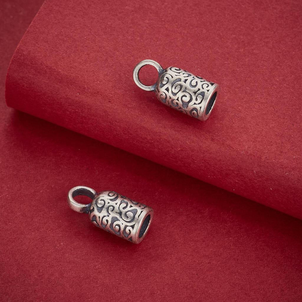 S925 Sterling Silver Retro Cloud Pattern S-Clasp for DIY Beading and Weaving Rope Bracelet