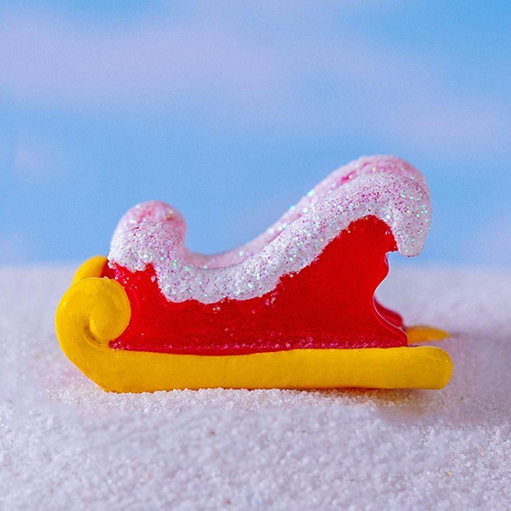 Mini Christmas Figurines Santa Clause Cartoon Snowman Statue Gift Miniature Knick-knacks