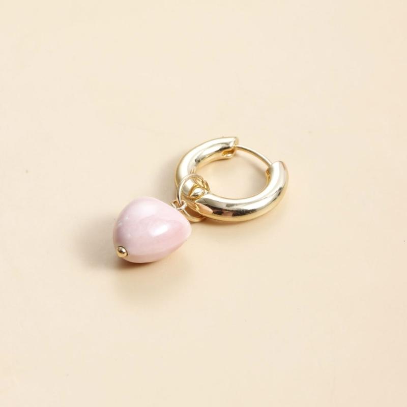 Heart Shaped Tassels Earrings Asymmetric Ear Buckles for Women Girls Fashion Party Wear Jewelry Wedding Accessories