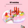 Simulation DIY Birthday Cake Pretend Play Children Educational Toy for Boys GirlsPink